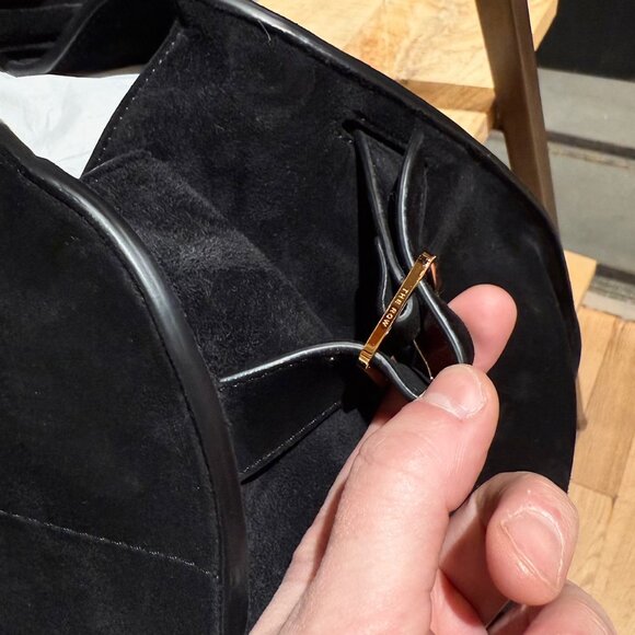 The Row Black Suede Soft Margaux 17 Bag - Picture 3 of 16
